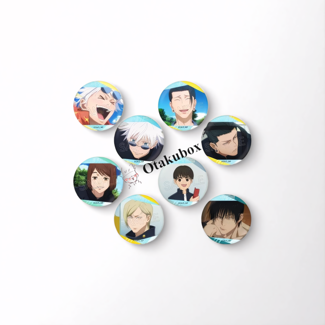 Jujutsu Kaisen Kaigyoku & Gyokusetsu Multiple Faces Badge Collection – 1 Box (Set of 8) – Official Anime Blind Box